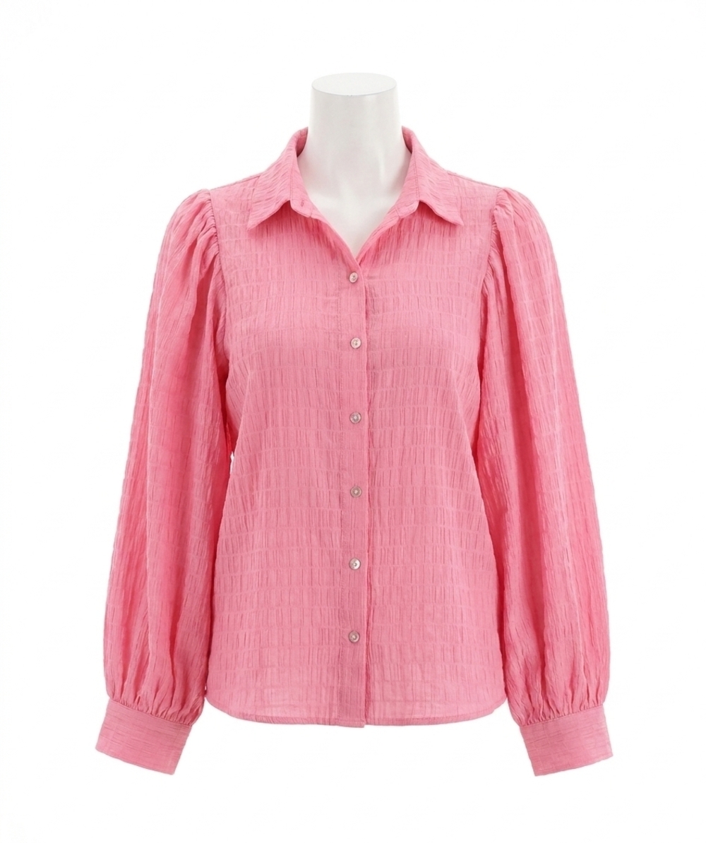 NEW ESQUALO pennie seersucker blouse in pink